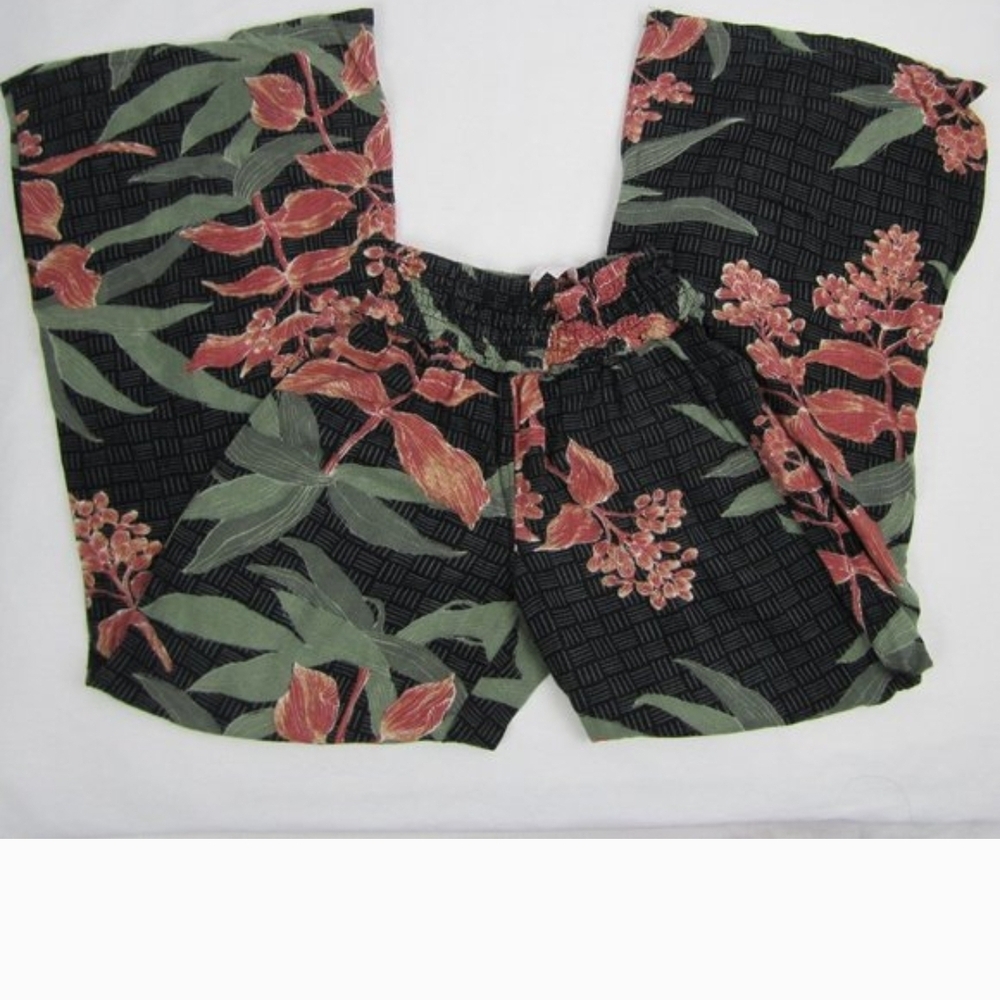 O'Neill Black and Red Patterned Pants